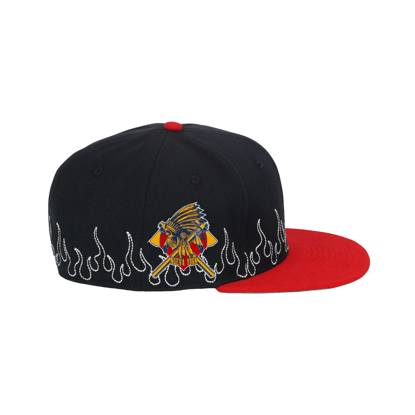 ATL BONES SASHIKO FITTED - BLUE/RED