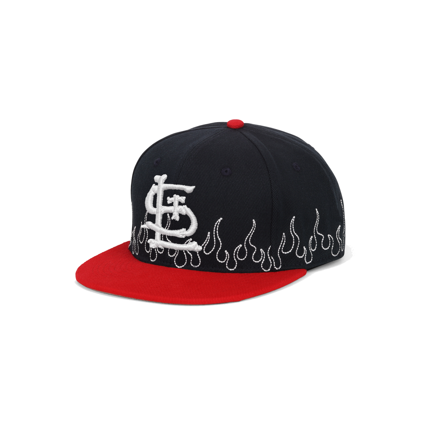 STL BONES SASHIKO FITTED - BLUE/RED