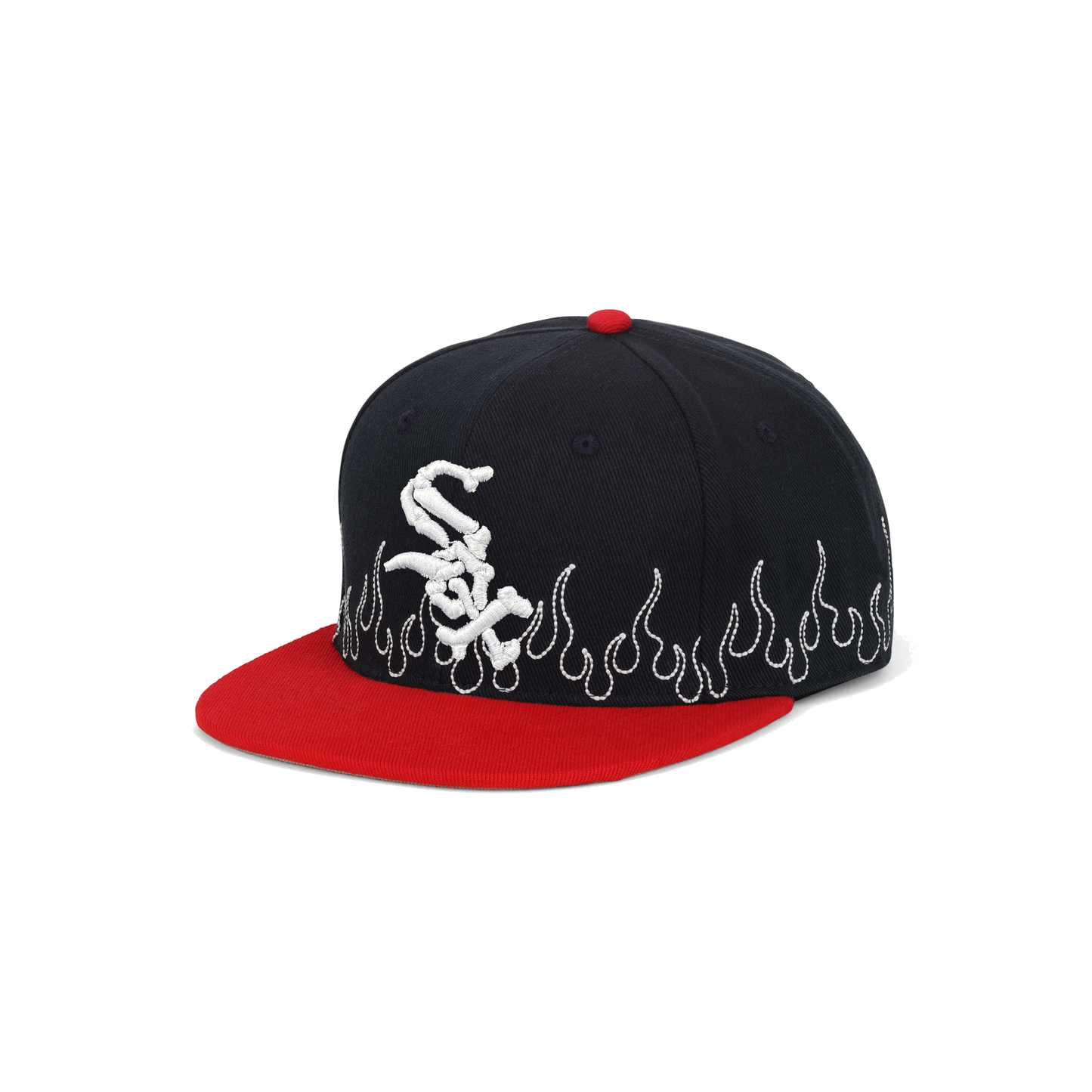 SOX BONES SASHIKO FITTED - BLUE/RED