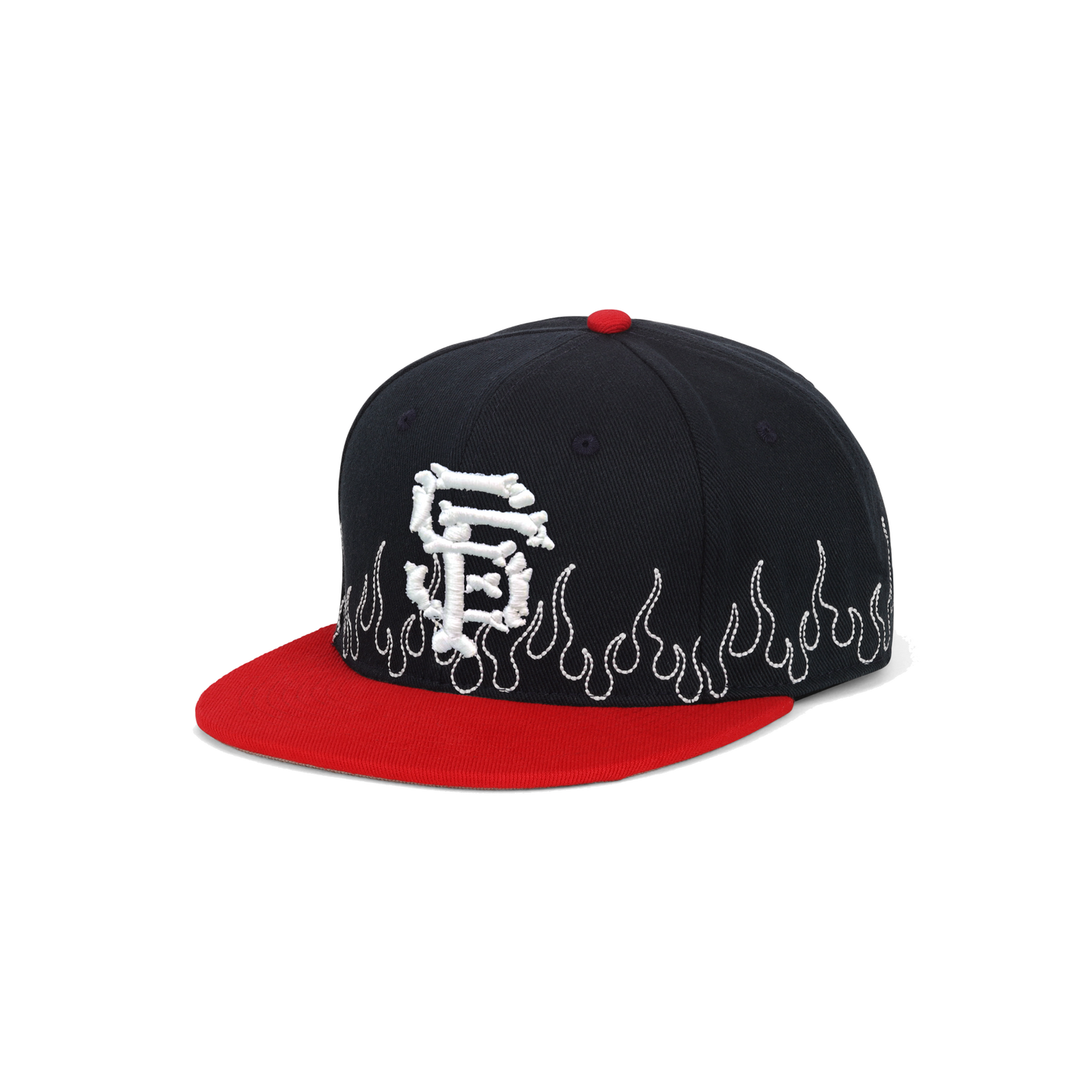 SF BONES SASHIKO FITTED - BLUE/RED