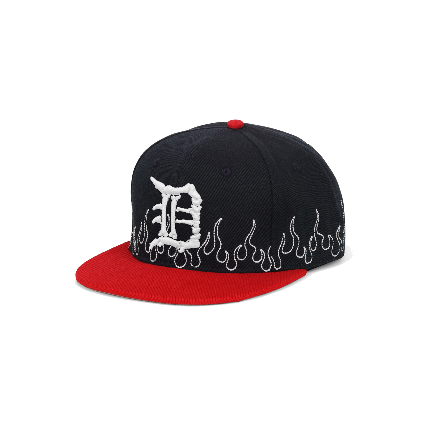 DET BONES SASHIKO FITTED - BLUE/RED