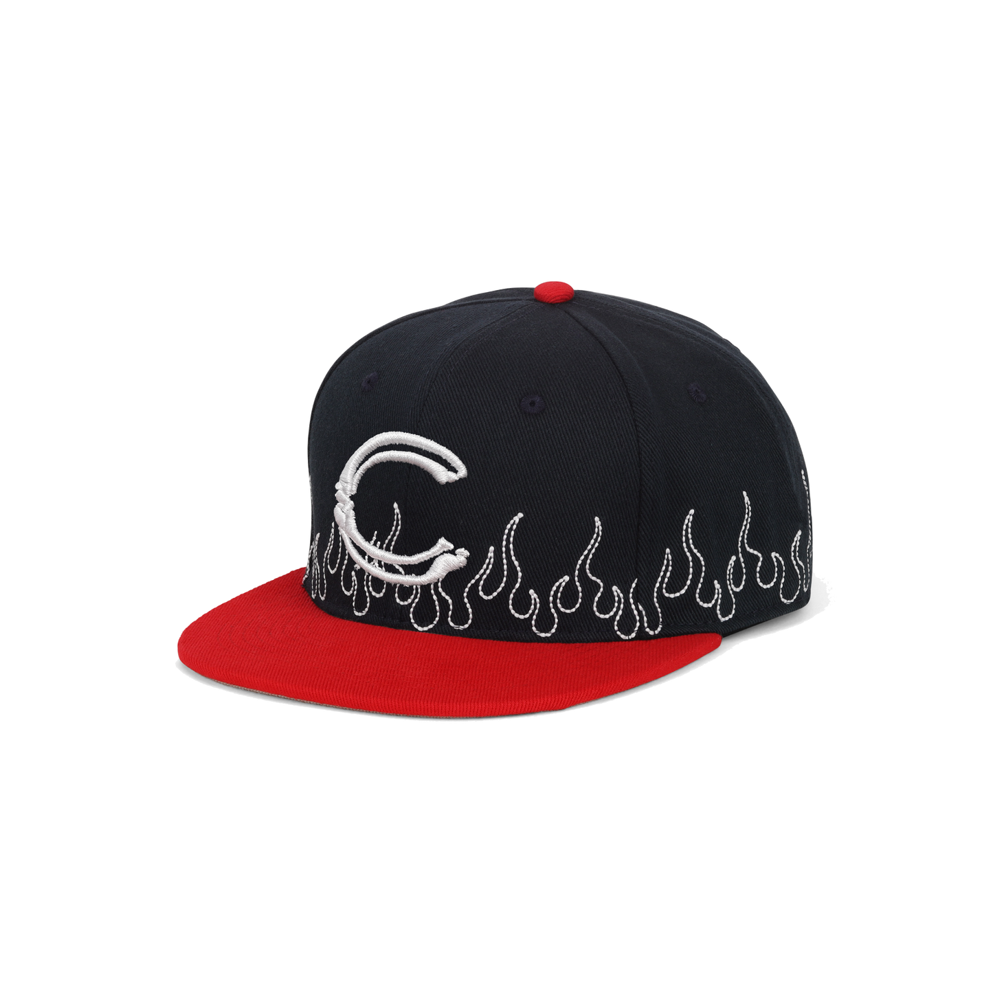 CUBS BONES SASHIKO FITTED - BLUE/RED