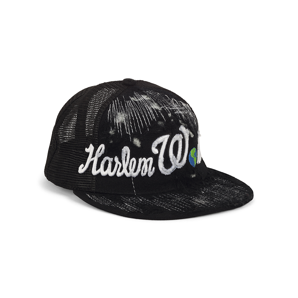 Loso LA Bones Sashiko Fitted Hat Black